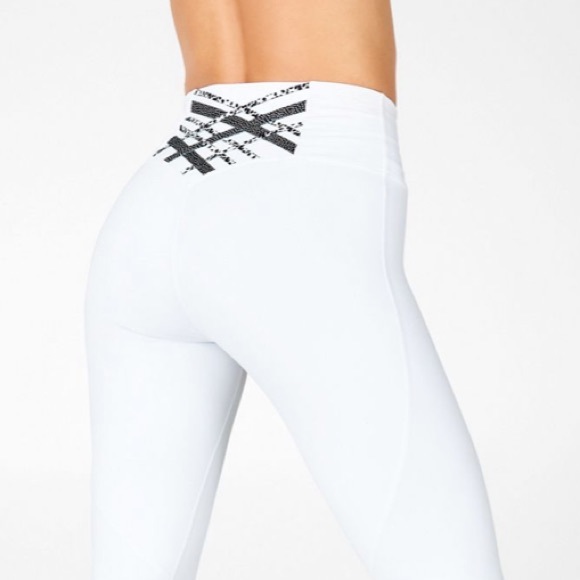 Fabletics Pants - High waisted Strappy back Capri Pants